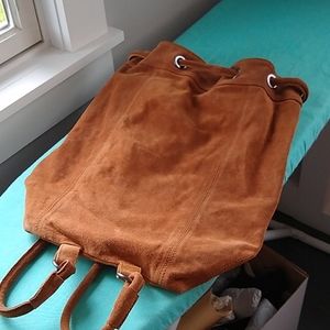 Urban Outfitters brown suede backpack